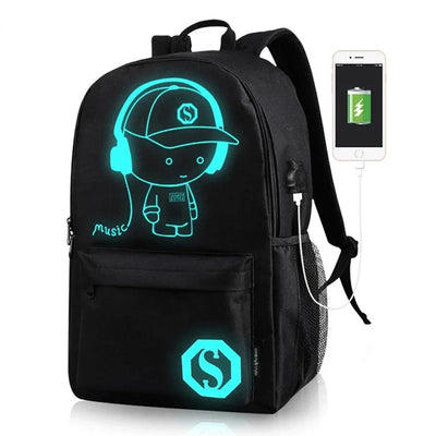 Berlleni - Luminous USB Laptop Backpacks for Men and Women