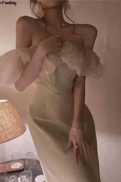 Berlleni - Elegant Patchwork Bodycon Midi Dress