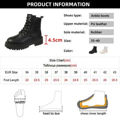 Berlleni - Rimocy PU Leather Platform Ankle Boots
